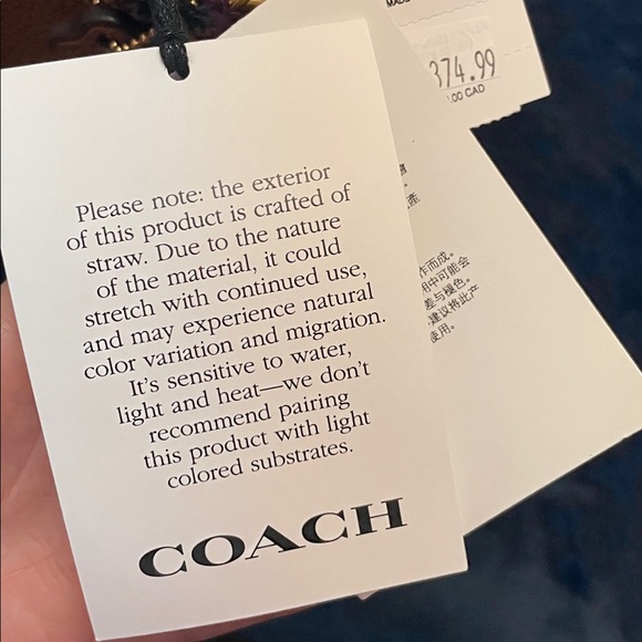 NWT Coach Straw Webb Tote 24 - Picture 10 of 13
